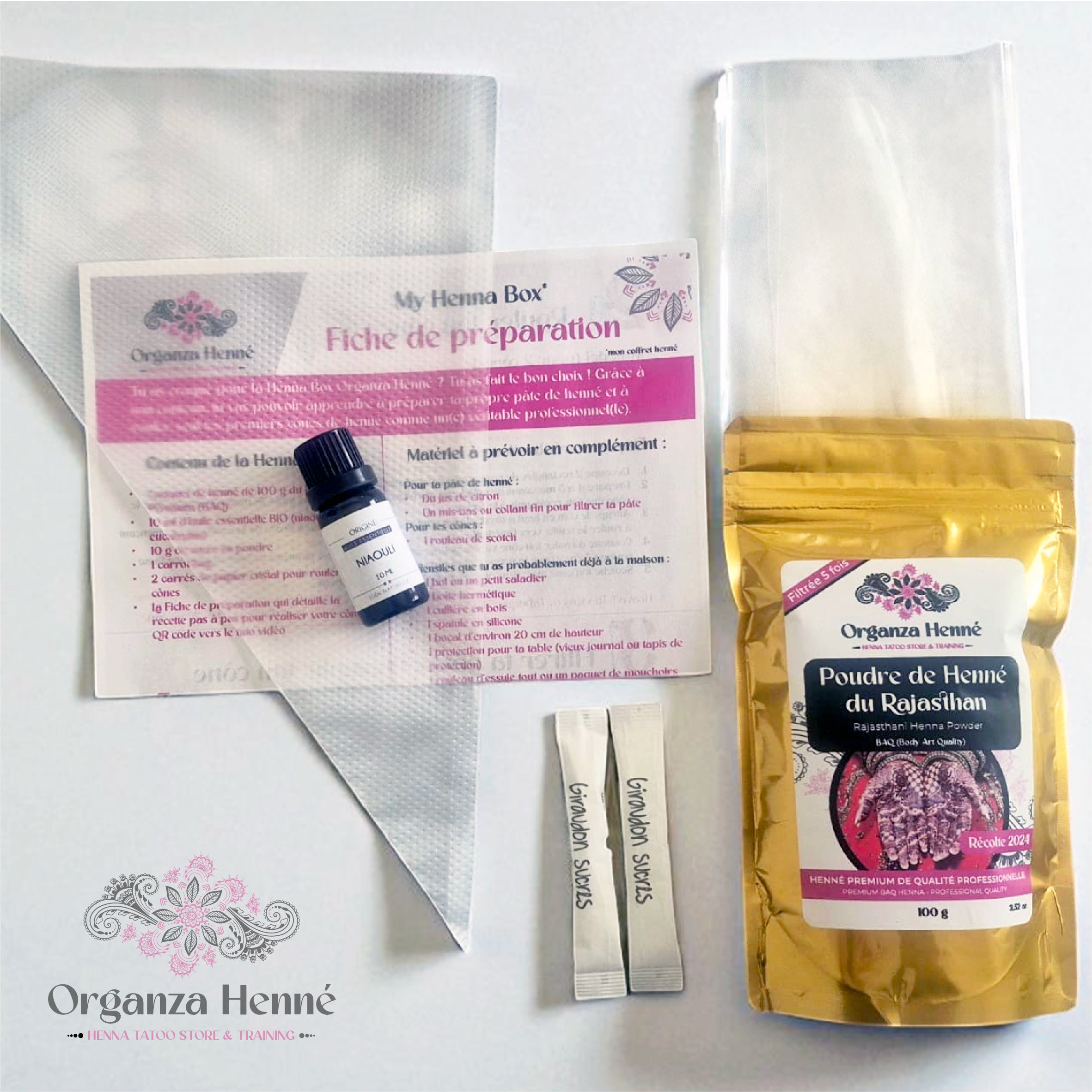 Kit Henné "My Henna Box" Organza Henné